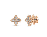 Princess Flower Earrings with Diamonds - Dracakis Jewellers